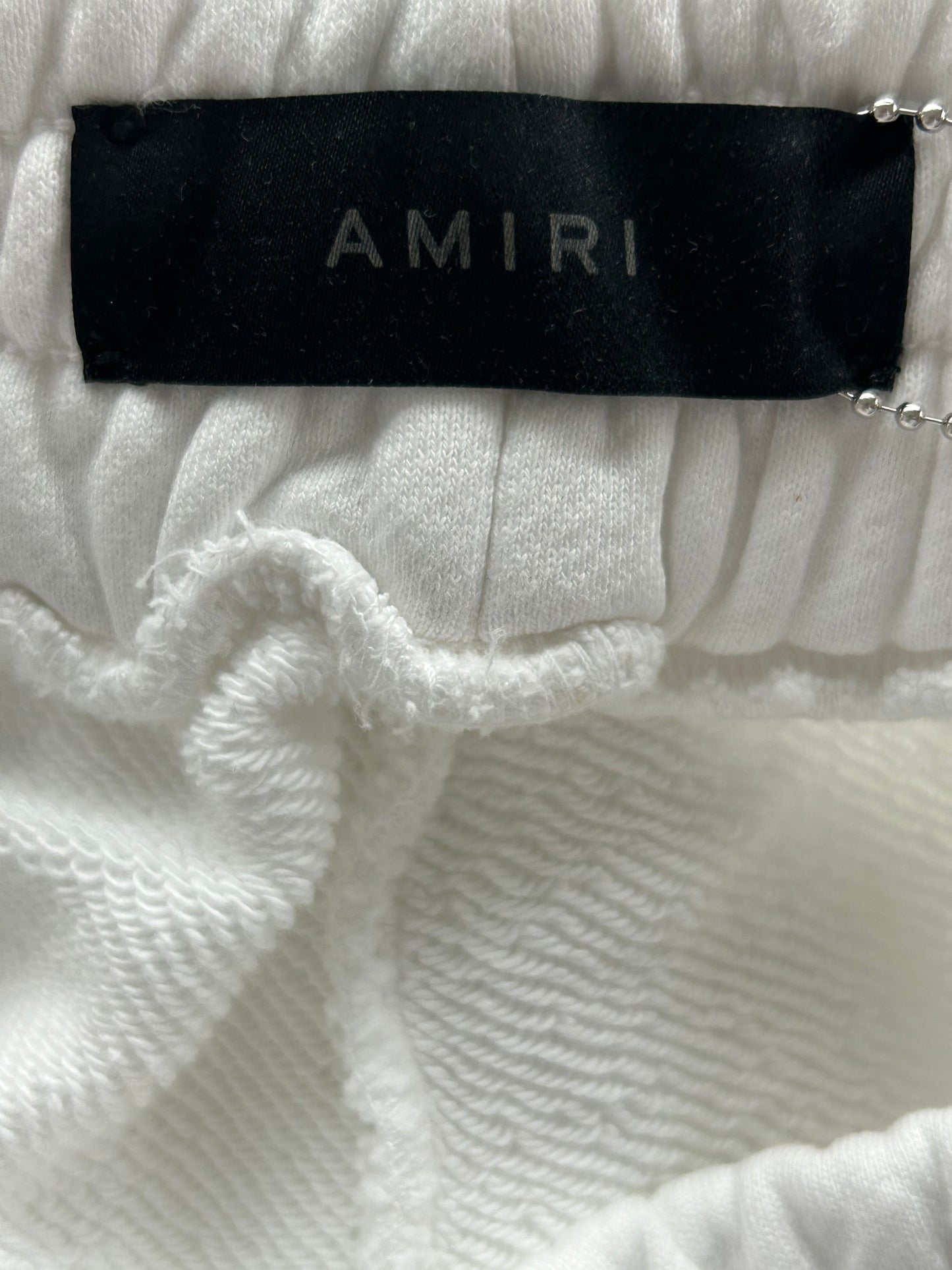 Amiri White & Red MA Logo Sweatpants