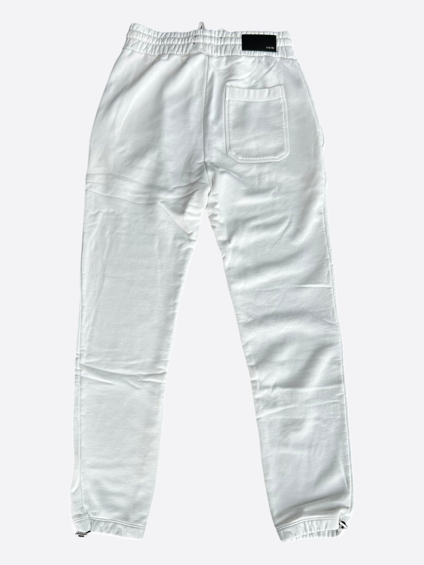 Amiri White & Red MA Logo Sweatpants