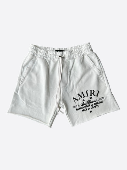 Amiri White & Black Arts Disctrict Logo Shorts