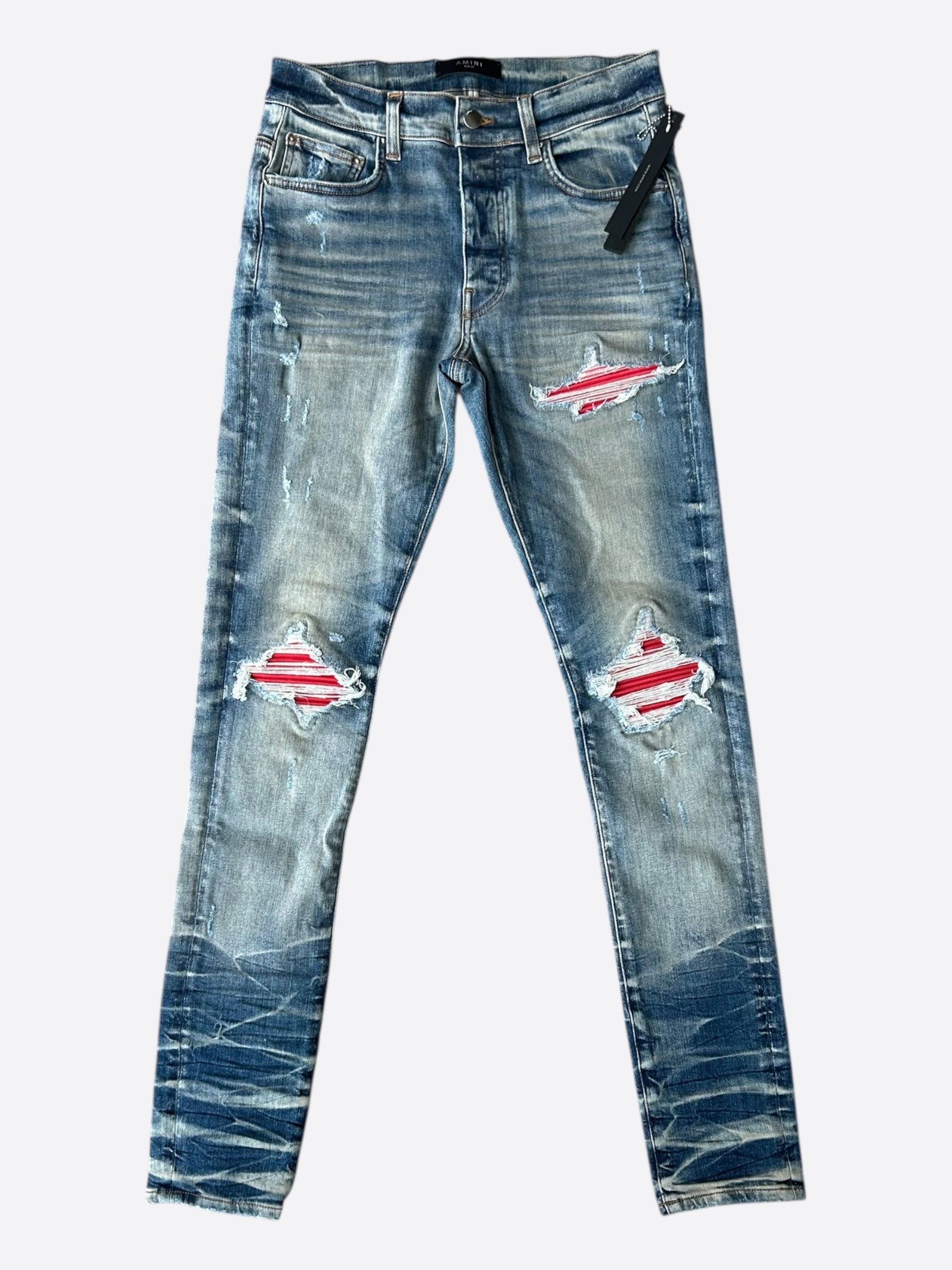 Amiri Vintage Indigo & Red Patch MX1 Jeans – Savonches