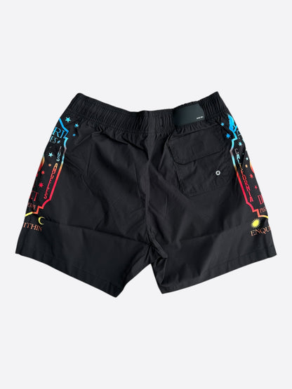 Amiri Black & Multicolor Fortune Logo Swimshorts