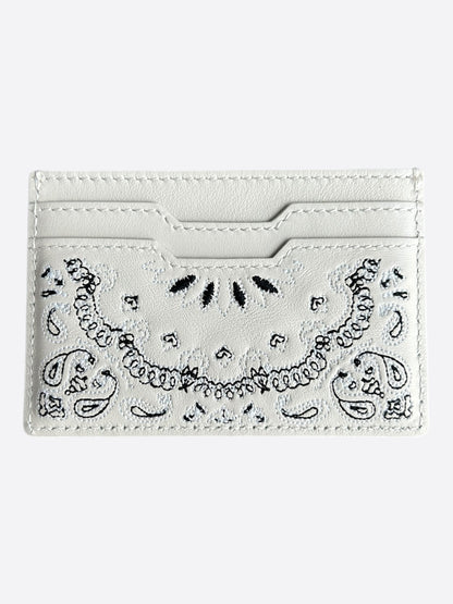Amiri White & Bandana Embroidered Leather Cardholder