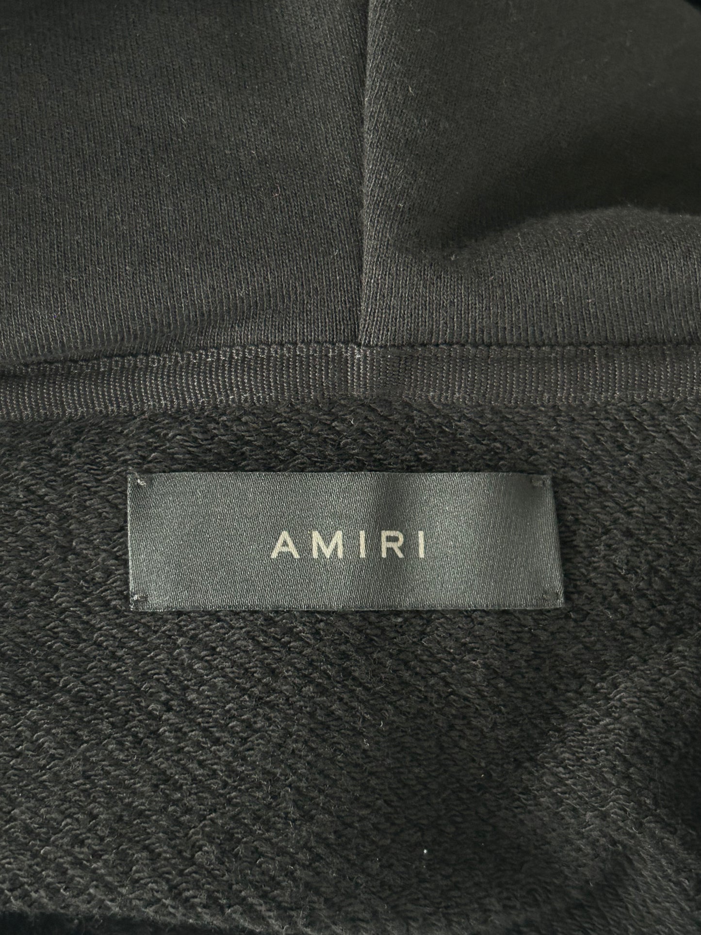 Amiri Black & White MA Core Logo Zip Up Hoodie