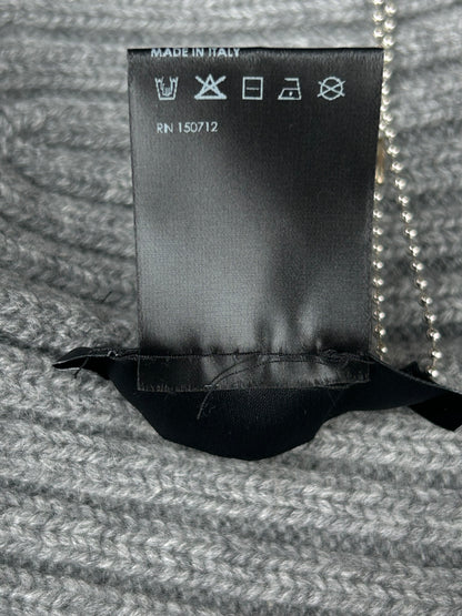 Amiri Grey & Black Script Logo Cashmere Beanie