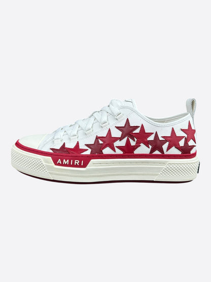 Amiri White & Red Stars Court Sneakers