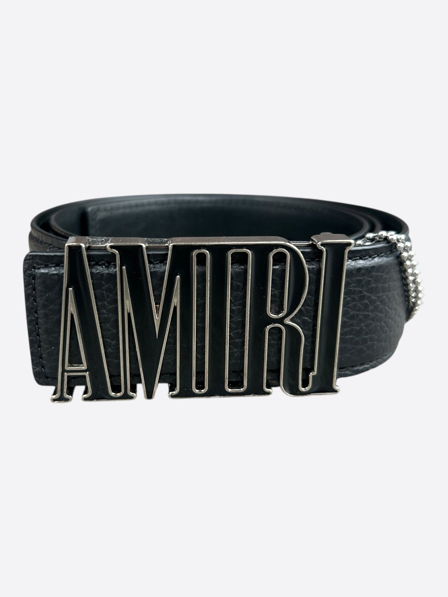 Amiri Black Core Logo Leather Belt