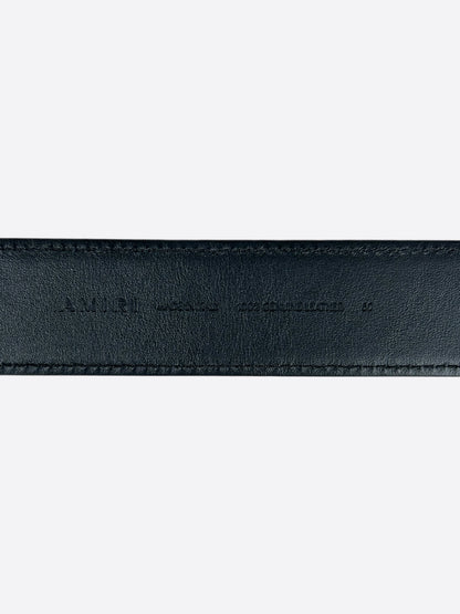 Amiri Black Core Logo Leather Belt