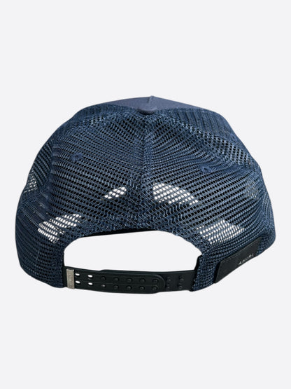 Amiri Navy & White Logo Trucker Hat