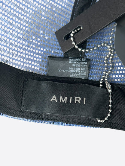 Amiri Navy & White MA Logo Trucker Hat