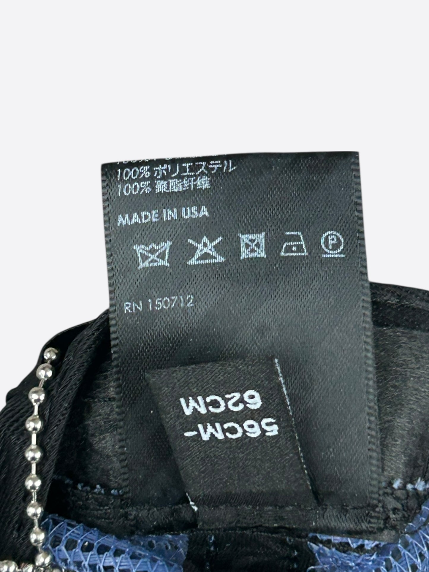 Amiri Navy & White MA Logo Trucker Hat