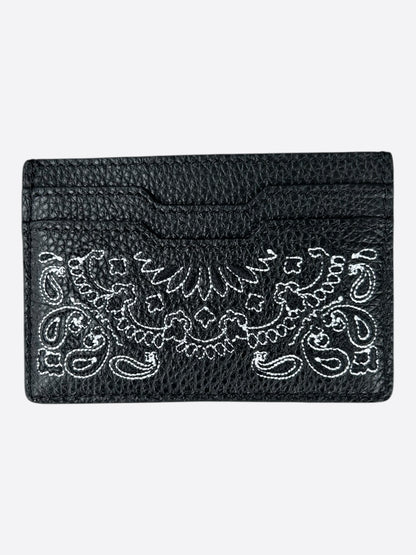 Amiri Black & Bandana Embroidered Leather Cardholder
