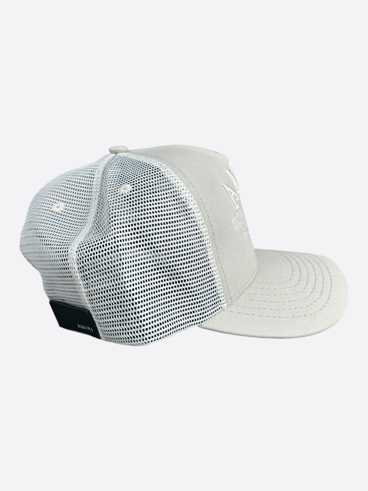 Amiri Light Grey & White Arts District Trucker Hat