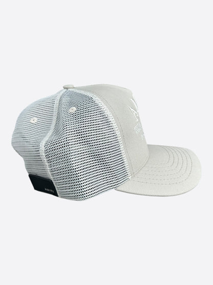 Amiri Light Grey & White Arts District Trucker Hat