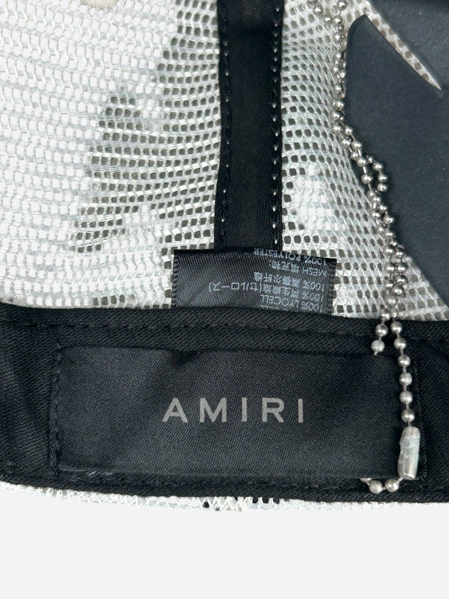Amiri Light Grey & White Arts District Trucker Hat