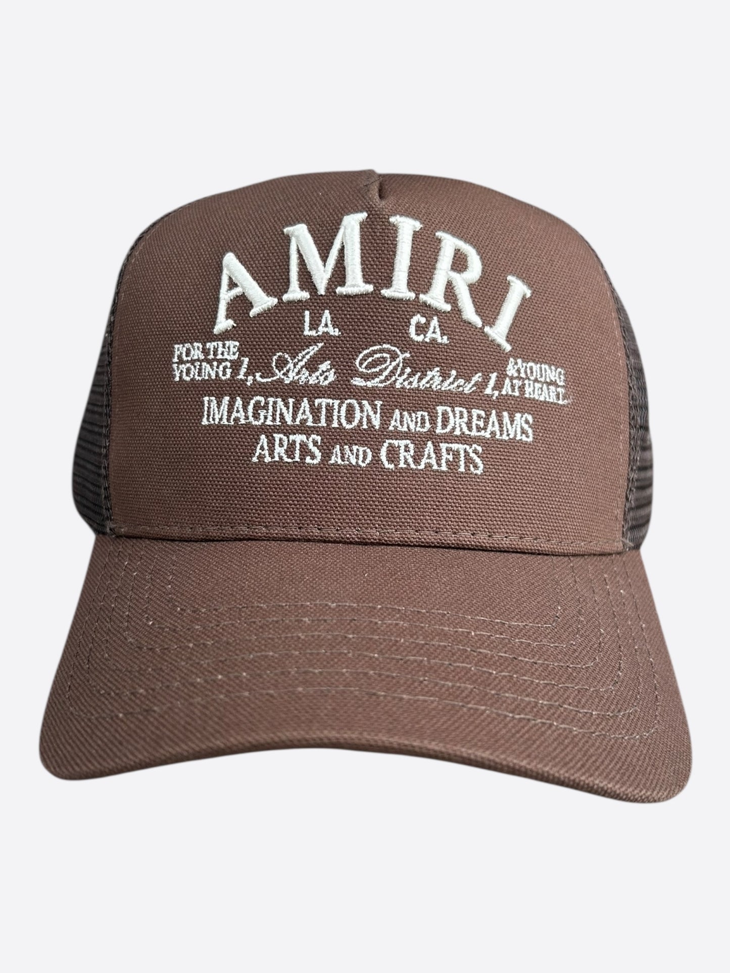 Amiri Brown & White Arts District Trucker Hat