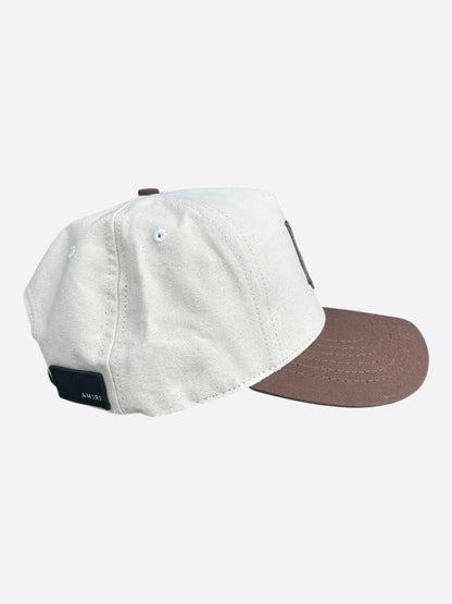 Amiri White & Brown MA Logo Trucker Hat