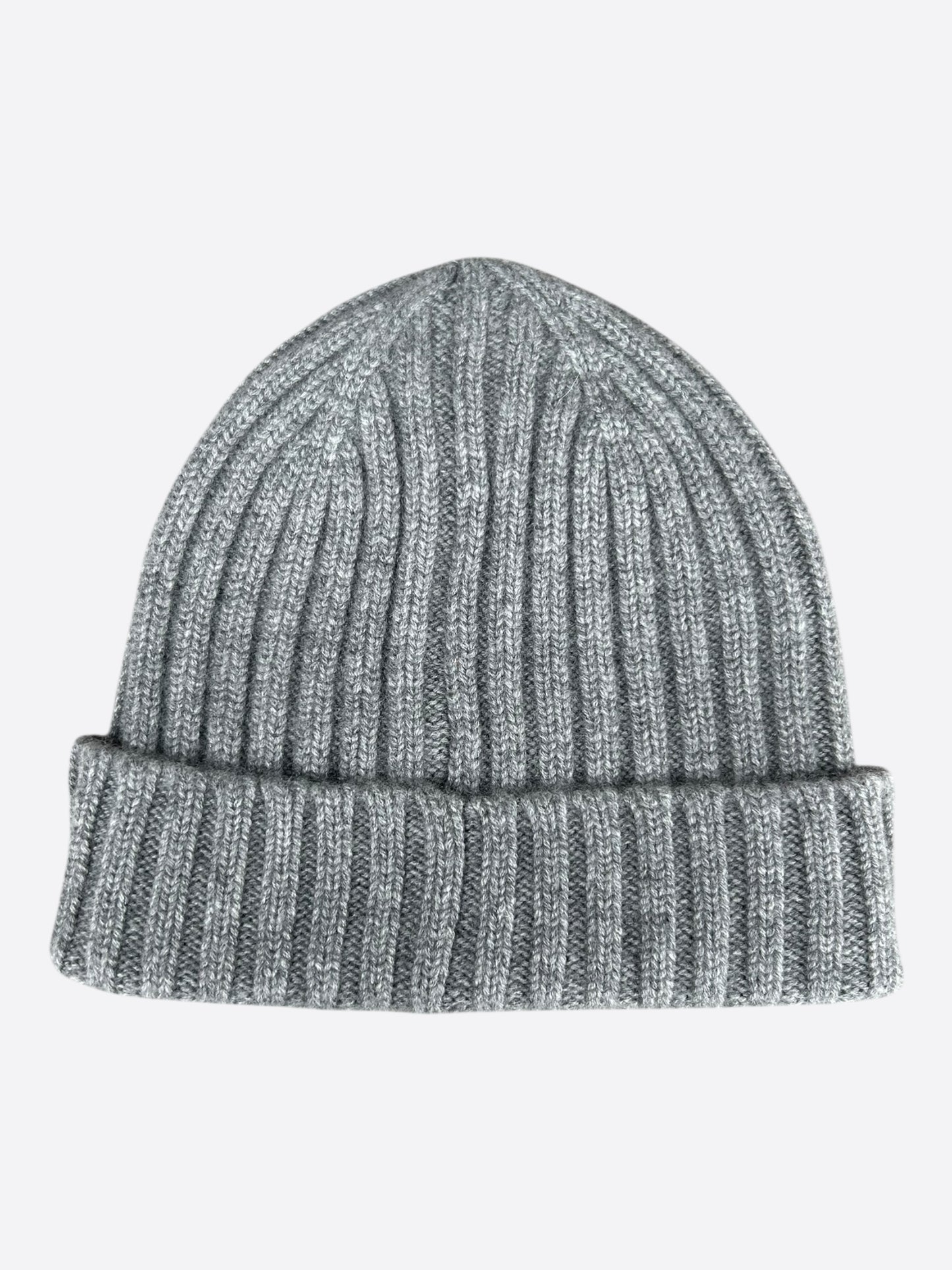 Amiri Grey & Black Script Logo Cashmere Beanie