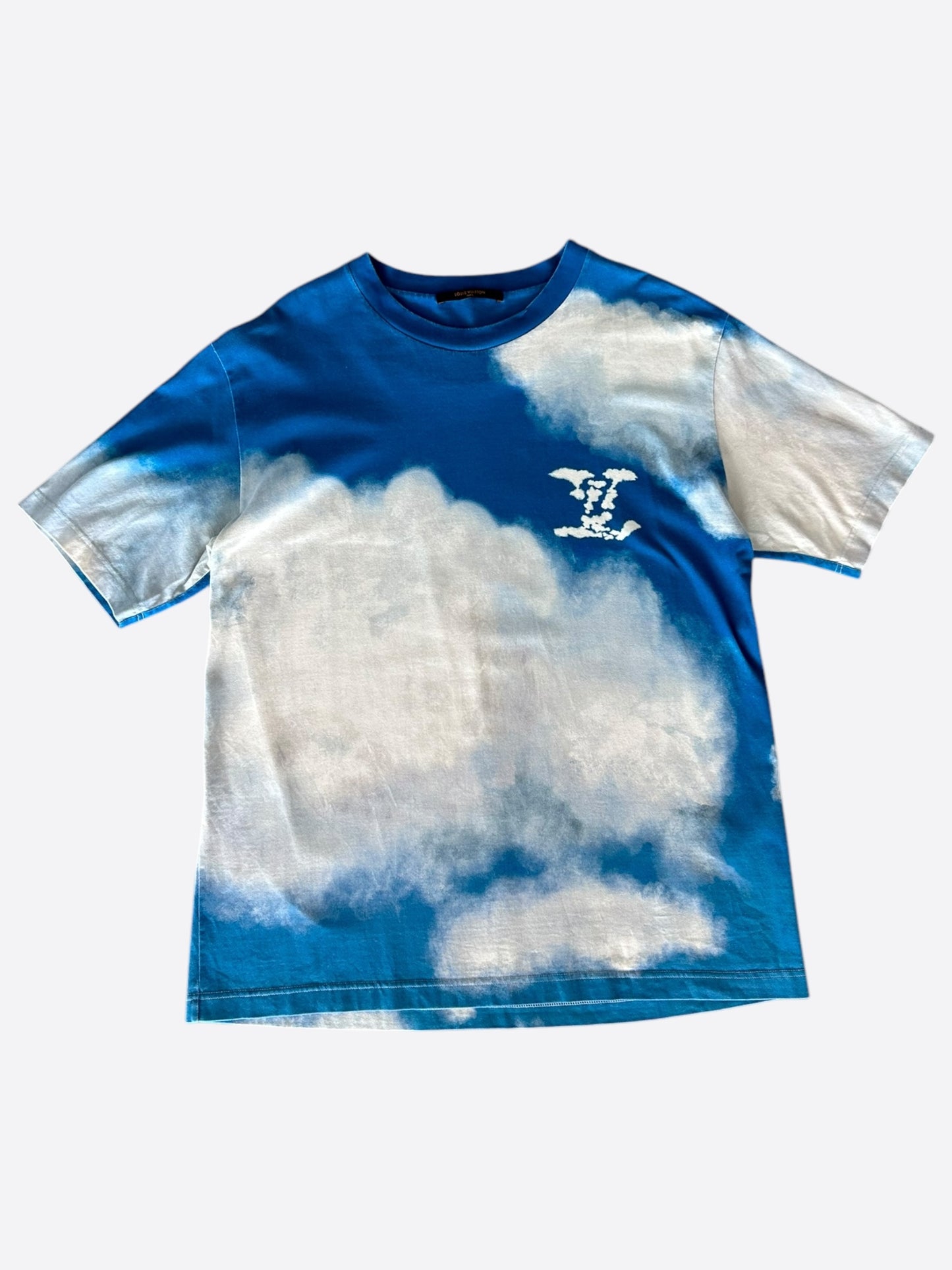 Louis Vuitton Blue & White Cloud Logo T-Shirt