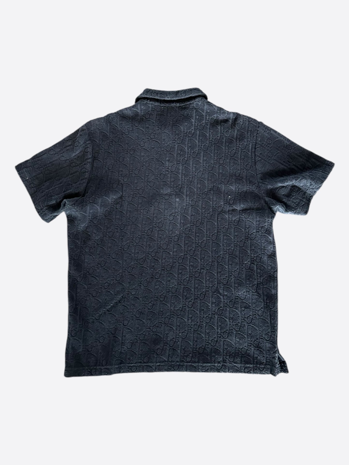 Dior Navy Oblique Towel Polo T-Shirt