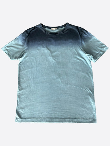 Dior Sorayama Blue Gradient Robot Logo T-Shirt