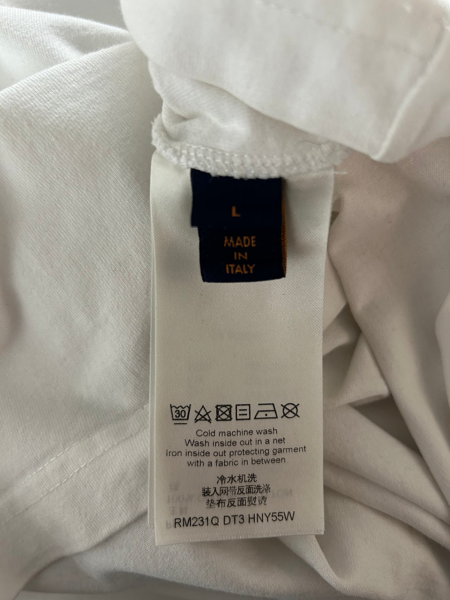 Louis Vuitton White Embossed Logo T-Shirt