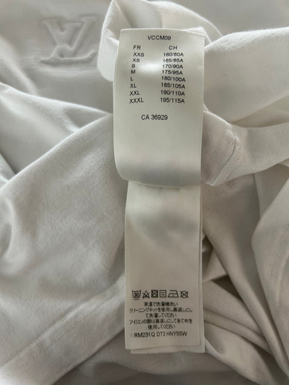 Louis Vuitton White Embossed Logo T-Shirt