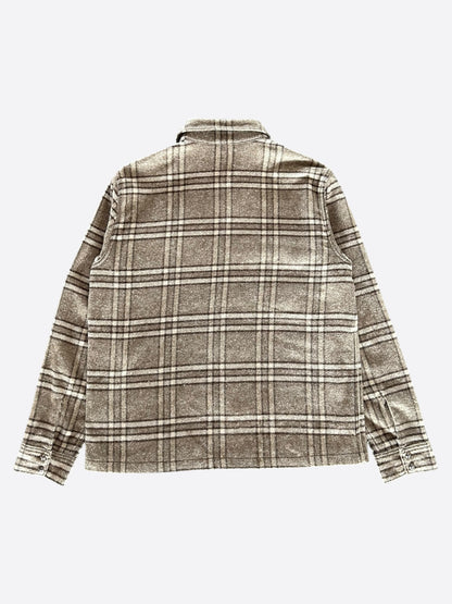 Chrome Hearts Beige Plaid Flannel Jacket