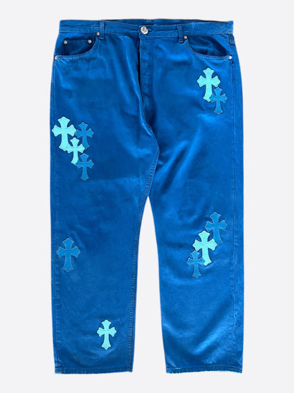 Chrome Hearts Levi's London Exclusive Blue Dyed Cross Patch Jeans