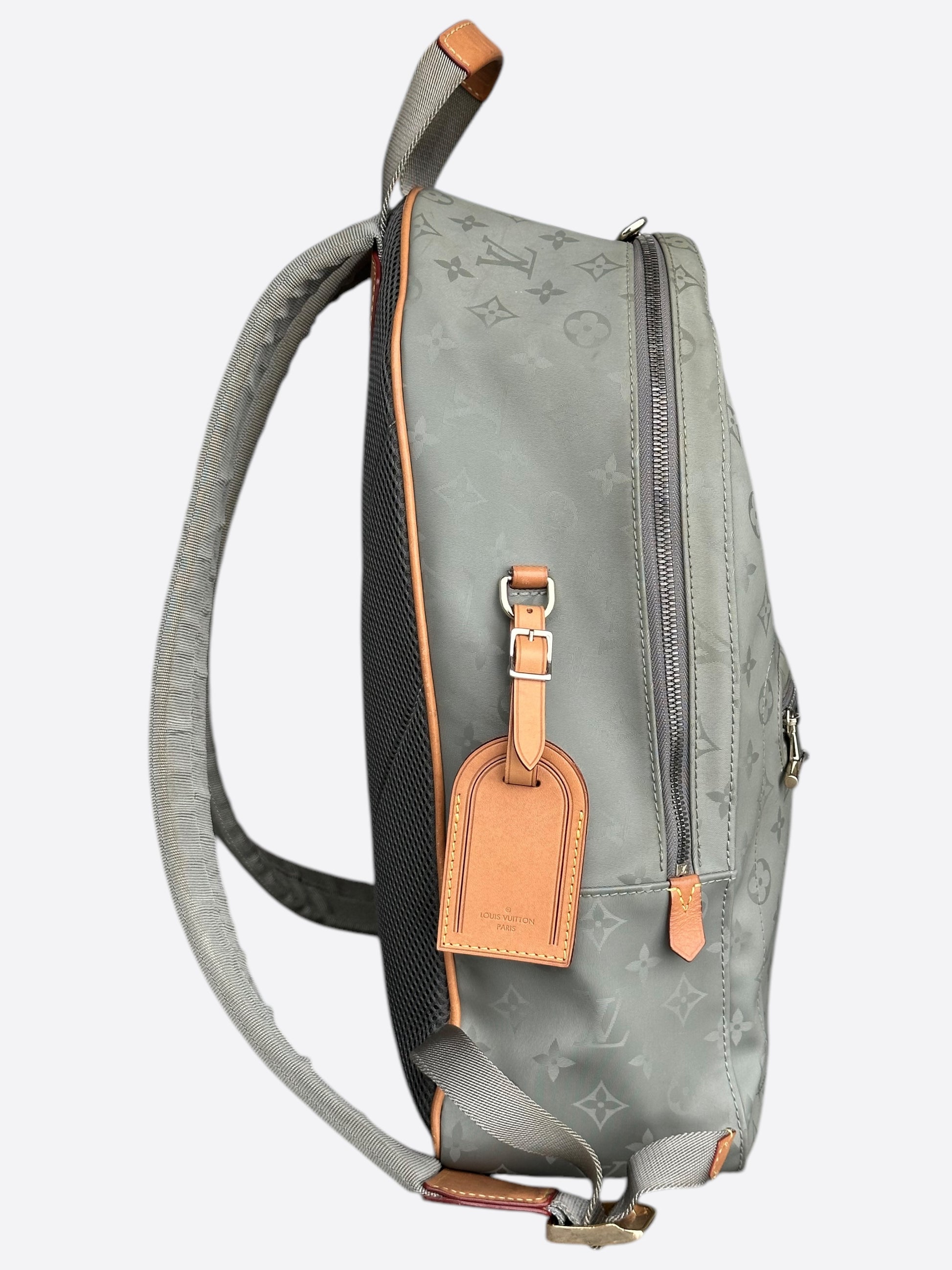 Louis Vuitton Silver Titanium Monogram Backpack – Savonches