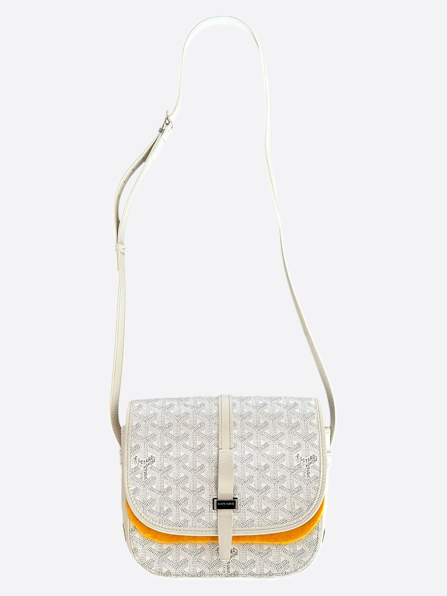 Goyard White Belvedere Messenger Bag