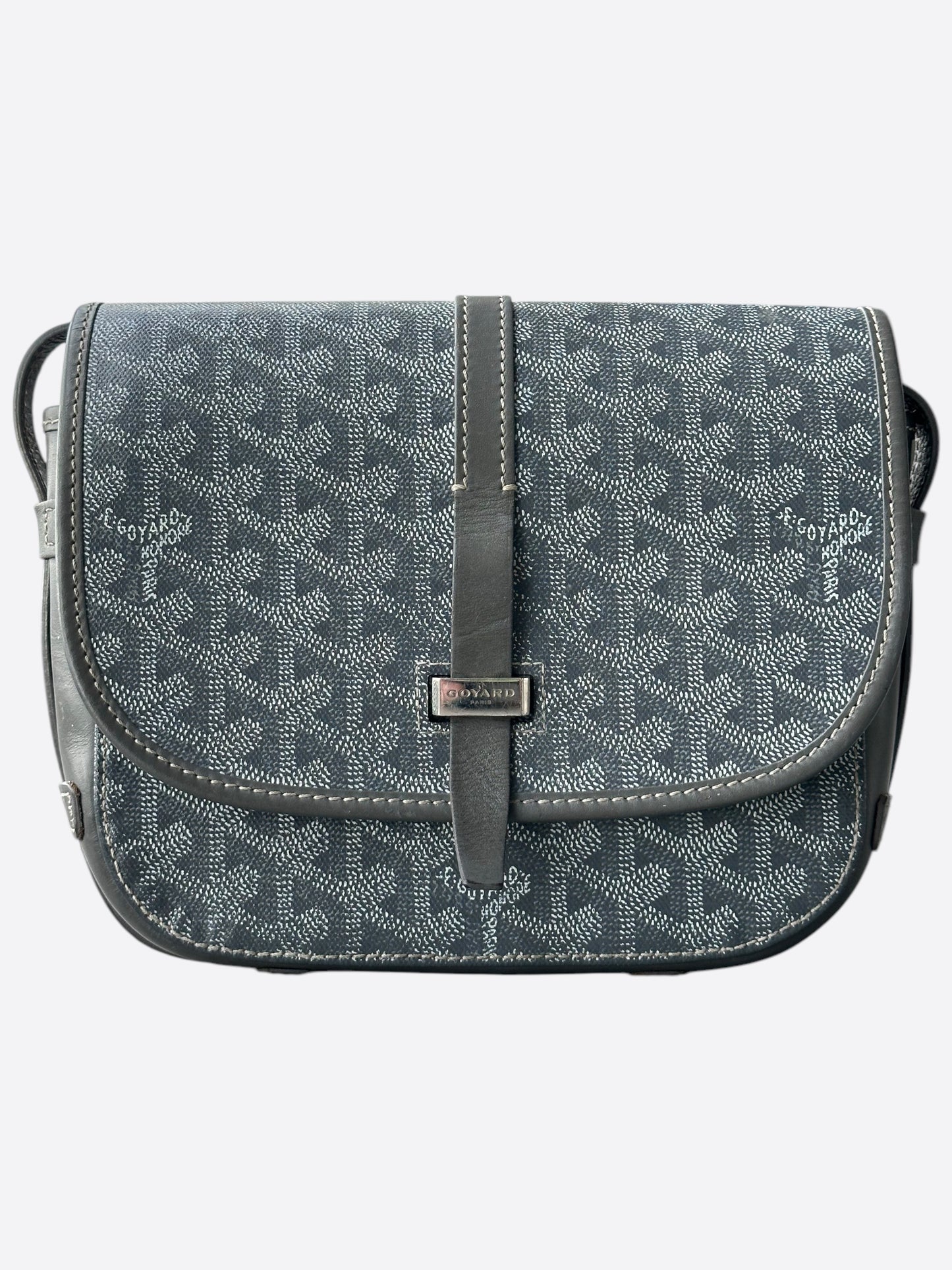 Goyard Grey Belvedere Messenger Bag