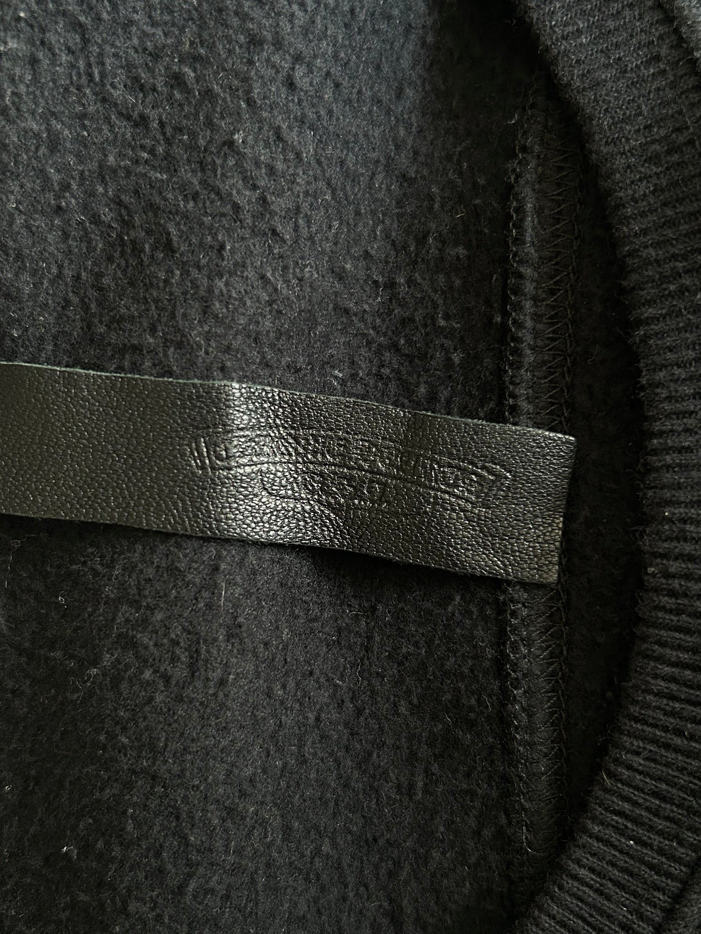 Chrome Hearts Black Leather Triple Cross Sweater