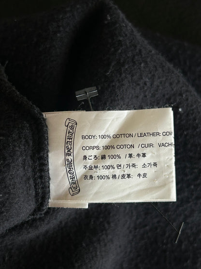 Chrome Hearts Black Leather Triple Cross Sweater