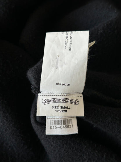 Chrome Hearts Black Leather Triple Cross Sweater