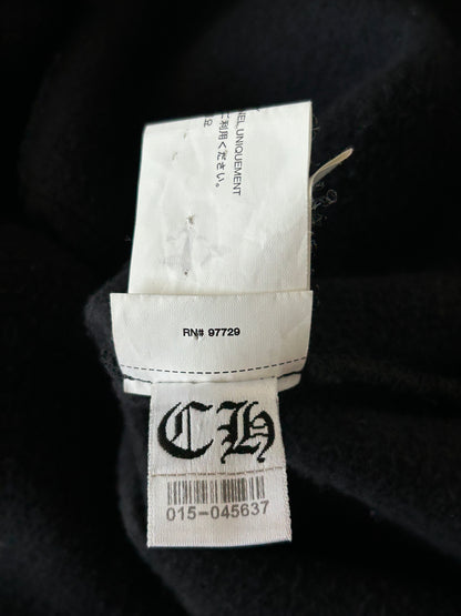 Chrome Hearts Black Leather Triple Cross Sweater