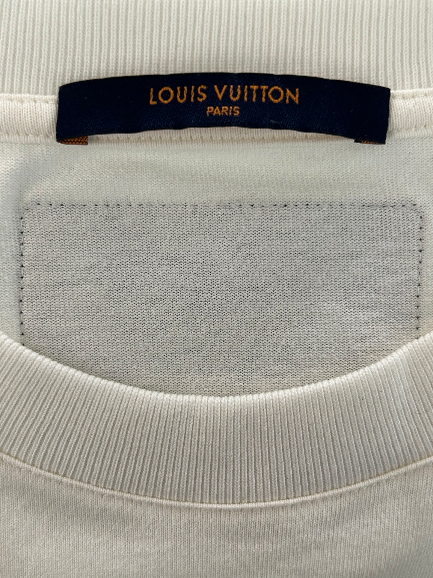 Louis Vuitton White & Black Planes Logo T-Shirt