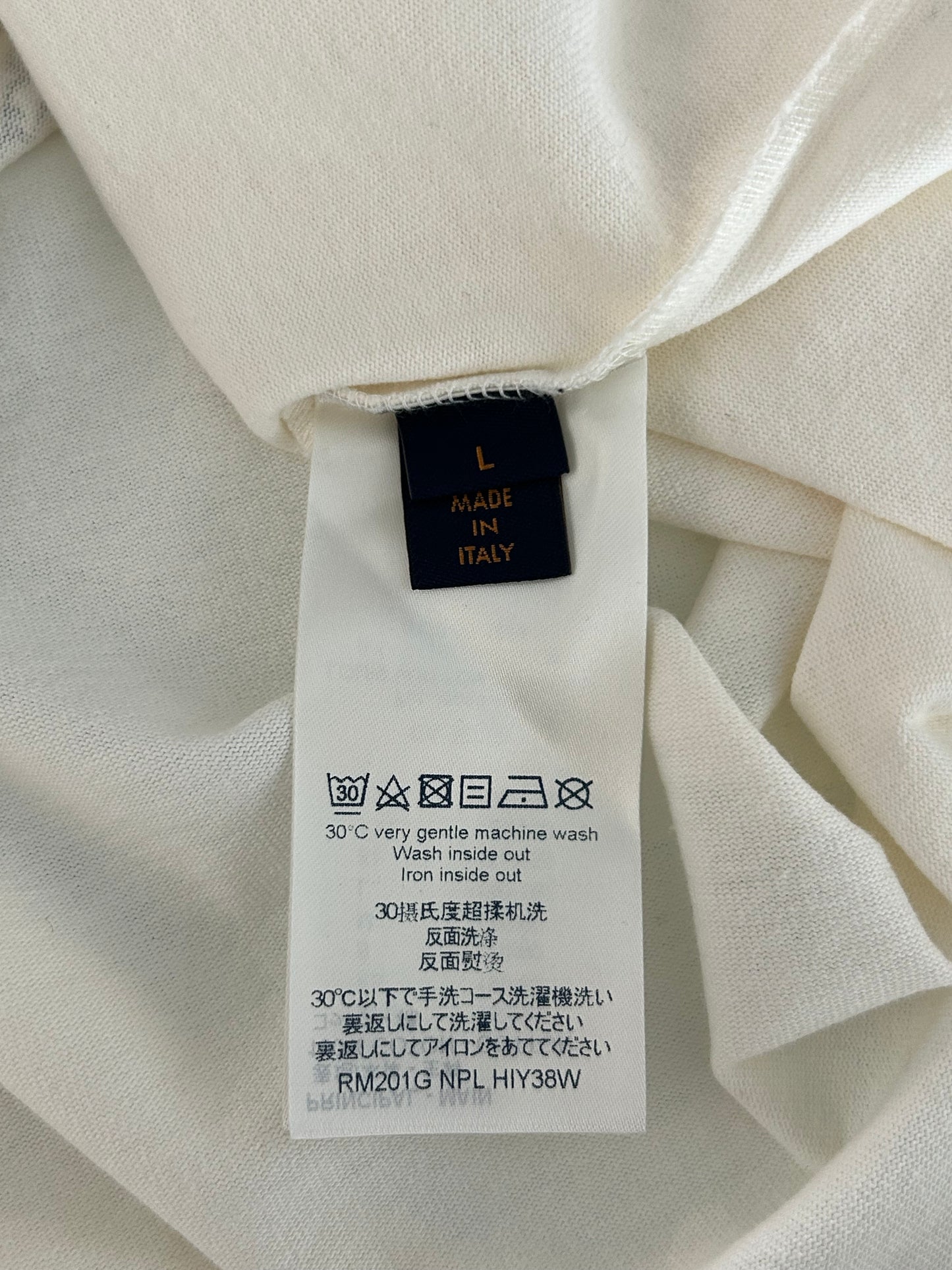 Louis Vuitton White & Black Planes Logo T-Shirt