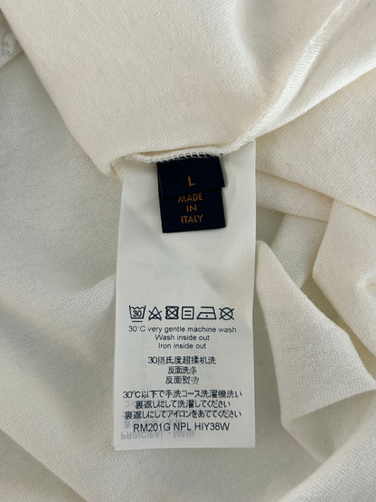 Louis Vuitton White & Black Planes Logo T-Shirt