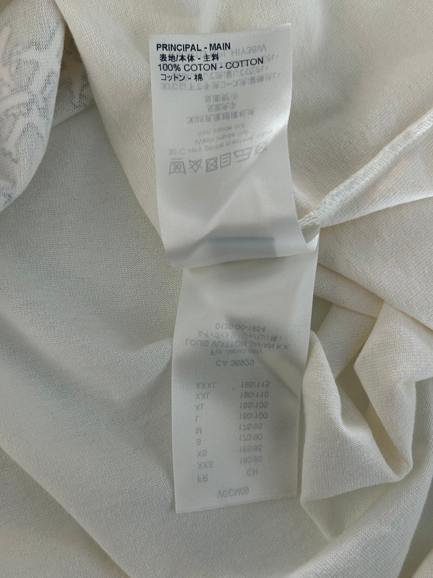 Louis Vuitton White & Black Planes Logo T-Shirt