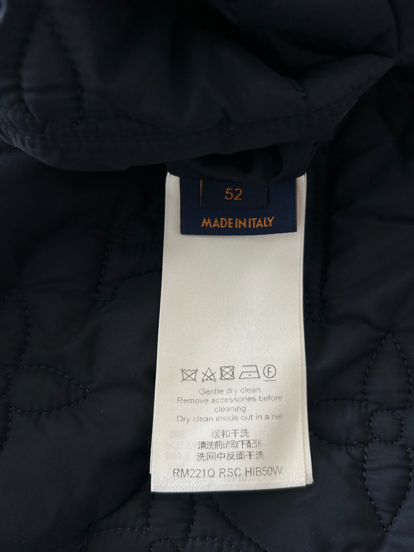 Louis Vuitton Navy Monogram Padded Jacket