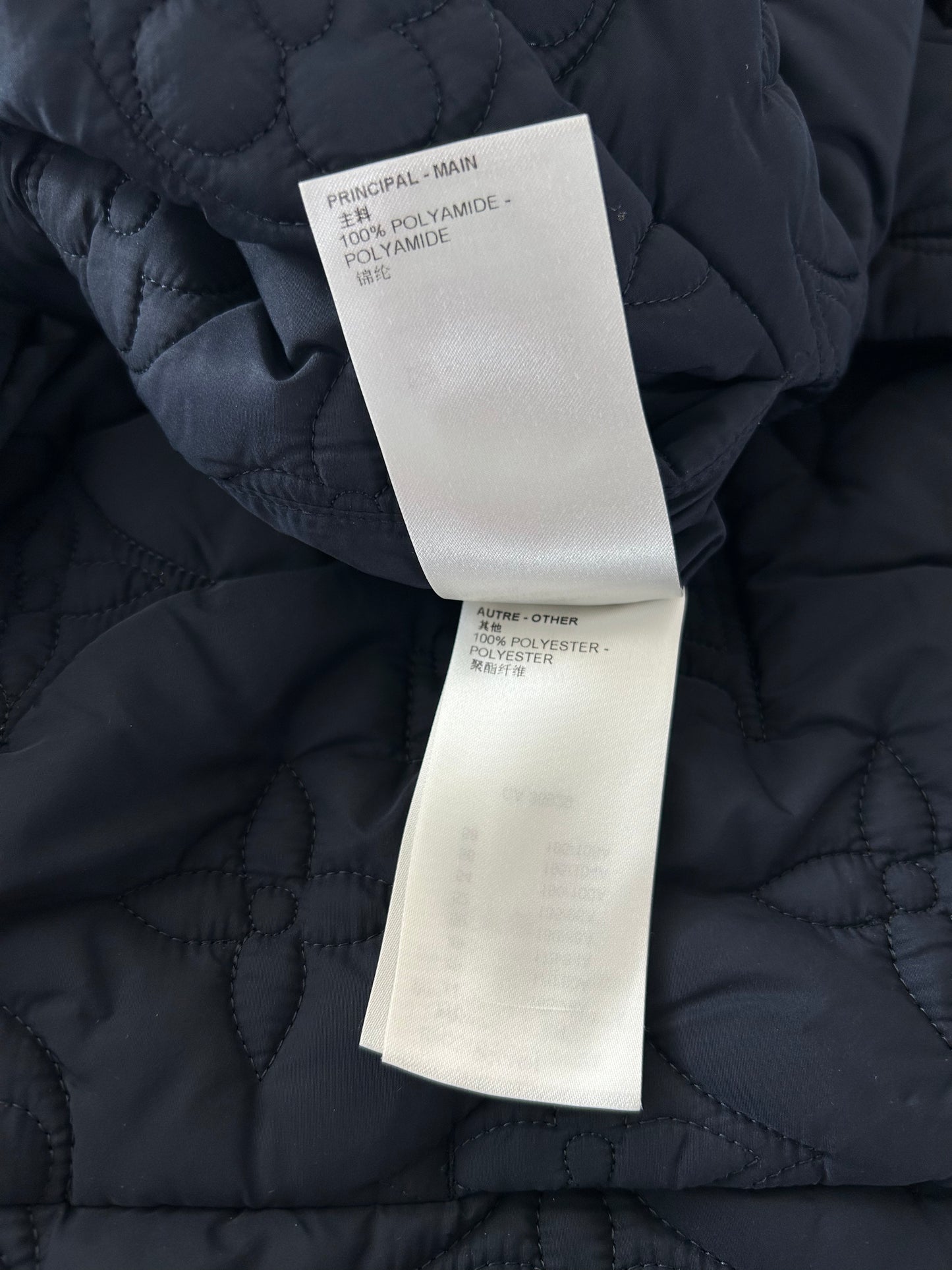 Louis Vuitton Navy Monogram Padded Jacket