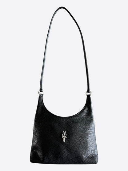 Chrome Hearts Black Dagger Leather Viv Bag