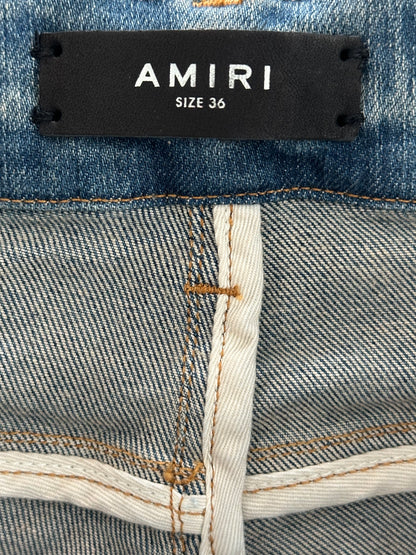 Amiri Clay Indigo Bandana Flame Patch Jeans