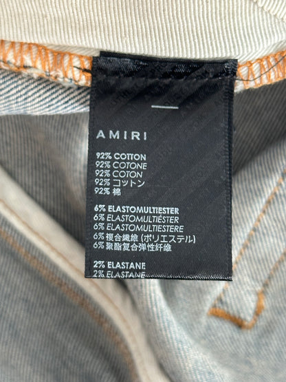 Amiri Clay Indigo Bandana Flame Patch Jeans