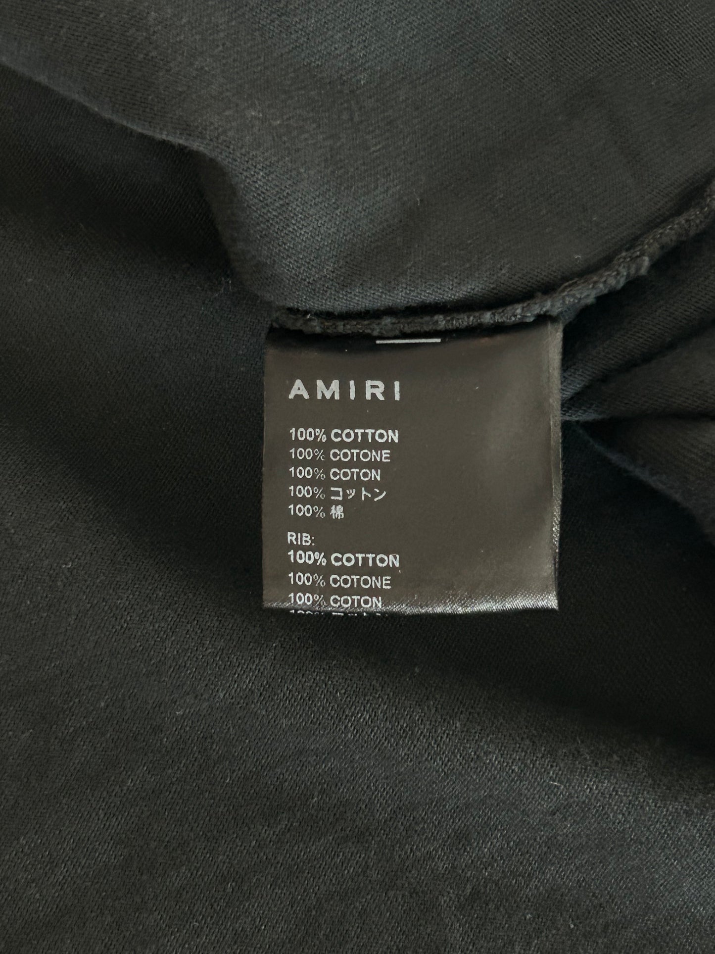 Amiri Black & White Fliligree Logo T-shirt