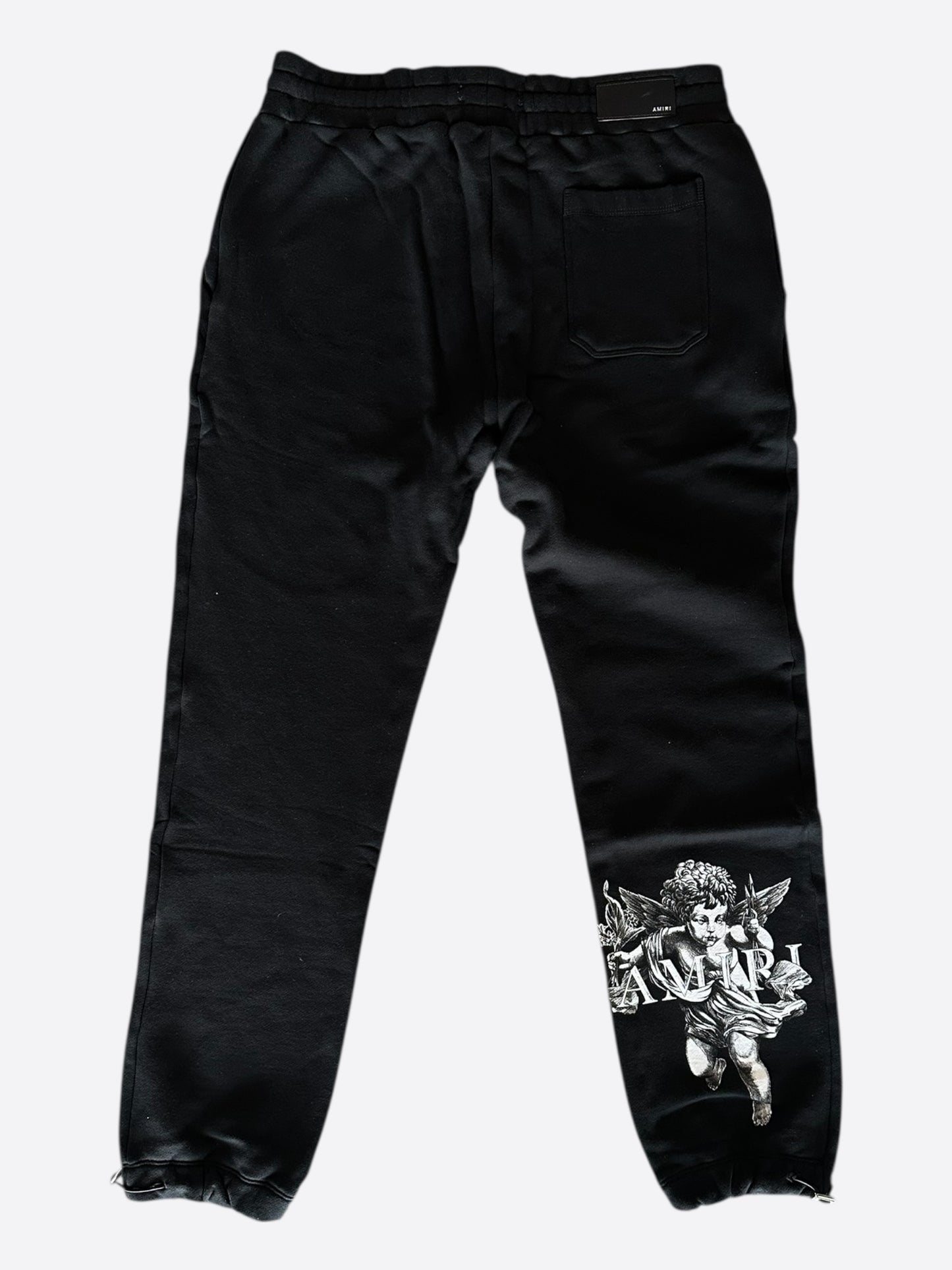 Amiri Black & White Cherub Logo Sweatpants