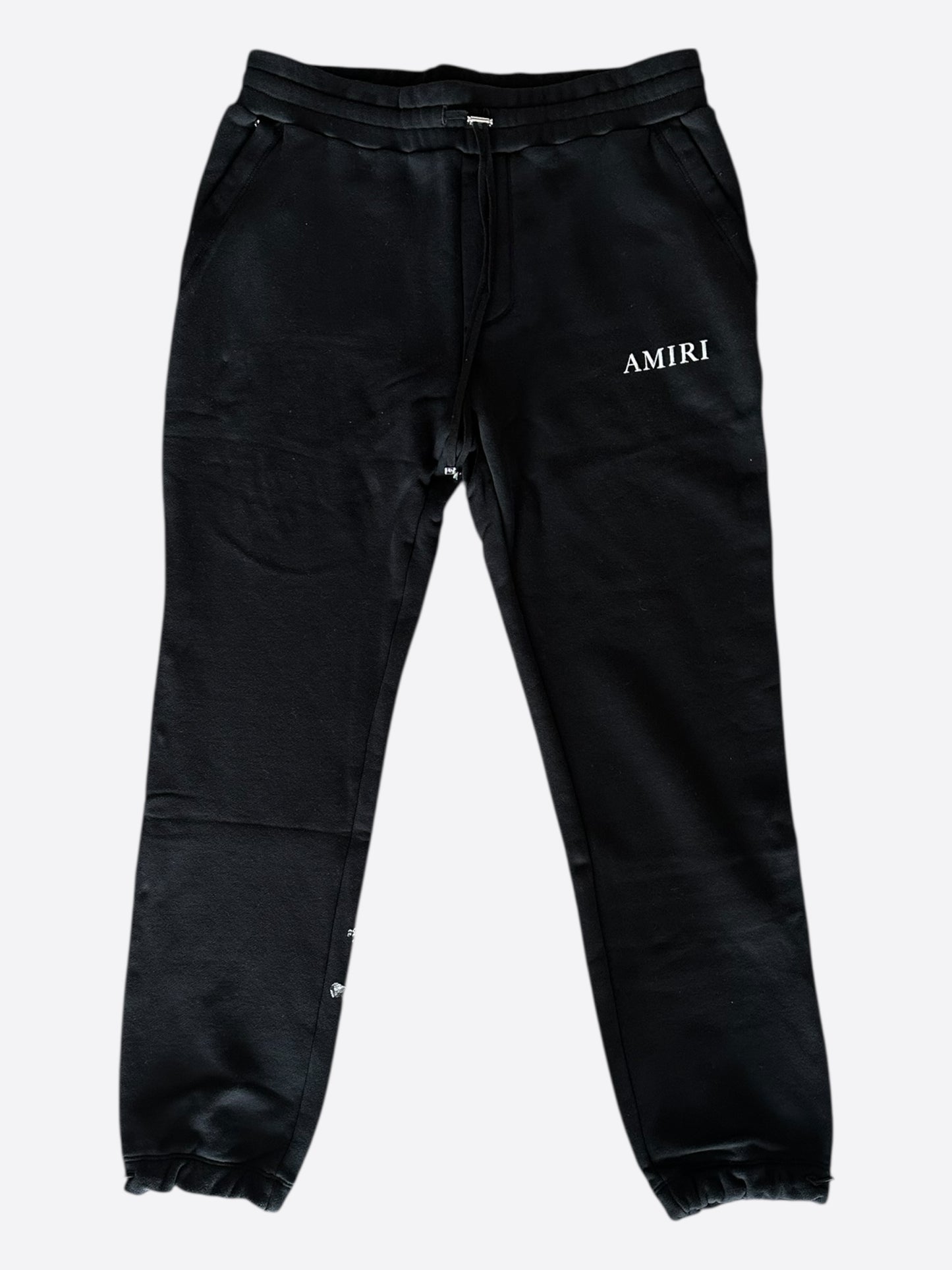 Amiri Black & White Cherub Logo Sweatpants