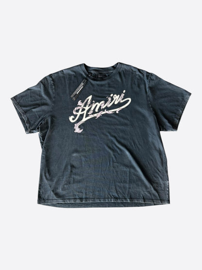 Amiri Black & White Fliligree Logo T-shirt