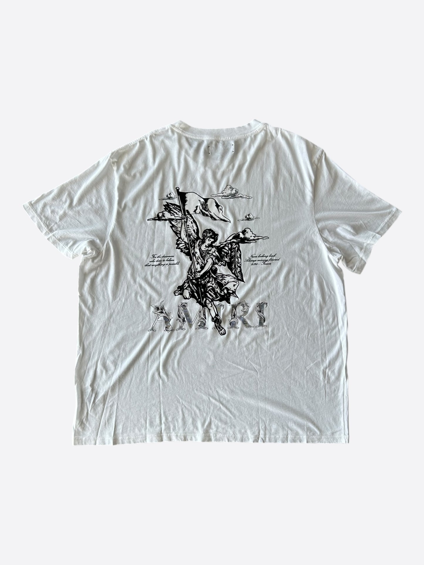 Amiri White & Black MA Angel Logo T-Shirt