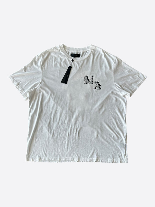 Amiri White & Black MA Angel Logo T-Shirt